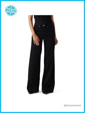 Shaping Wide-Leg Mid Rise Jeans Comfortable Flattering Silhouette